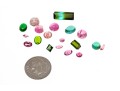 Loose Stones: 18 Green And Pink Tourmaline, 16.0 TCW