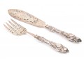 Sheffield, England Magnificent Antique Sterling Fish Set, Circa 1861, Beautifully Chased, With Box