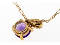 Delicate 14K Rich Purple Amethyst Pendant Necklace