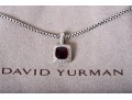 David Yurman Petite Albion Garnet Pave Diamond Pendant Necklace