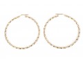14K Twist Hoop Pendant Earrings