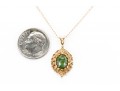 Elegant 14K Serpentine Pendant Necklace