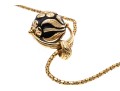 Dynamic 18K And 14K Gold Floral Roller Pendant Necklace