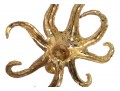 Playful 18k Yellow Gold Diamond Ruby Eyed Octopus Brooch