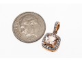 Cute 14K Rose Gold Morganite And Diamond Pendant