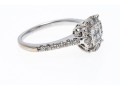 Stunning 10K White Gold Diamond Set Ring, Size 5.25-