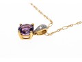 Delicate 14K Rich Purple Amethyst Pendant Necklace