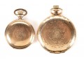 Lot Of Two Vintage Gold Filled Hunter Pocketwatches, Including Waltham