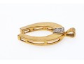 14k Yellow Gold Handsome Diamond Set Horseshoe Pendant, App. 0.06 TCW