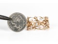 Stunning 10K Open Scrollwork And Diamond Ring, Size 7.5