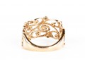 Stunning 10K Open Scrollwork And Diamond Ring, Size 7.5