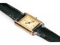 Classic Muste De Cartier Watch With Leather Strap