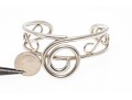 Sterling Open Scrollwork And Spiral Cuff Bracelet