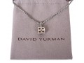 David Yurman Petite Albion Garnet Pave Diamond Pendant Necklace