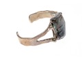 A.Cadman Sterling Silver Fabulous Hand Wrought Picture Jasper Cuff Bracelet