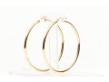18K Italian Simpale Polished Hoop Earrings