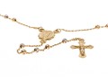 14K Tri-Colored Drop Cross Pendant Necklace