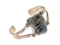 A.Cadman Sterling Silver Fabulous Hand Wrought Picture Jasper Cuff Bracelet
