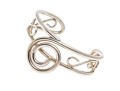 Sterling Open Scrollwork And Spiral Cuff Bracelet