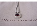 David Yurman Petite Albion Garnet Pave Diamond Pendant Necklace