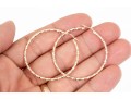 14K Twist Hoop Pendant Earrings