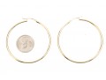 18K Italian Simpale Polished Hoop Earrings