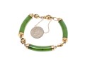 14K Carved Nephrite Bracelet