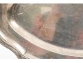 Vintage Classic French Silver Oval Tray, Chippendale Border With Beaded Edge