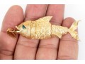 Outstanding 18K Articulated Fish Pendant
