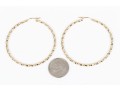 14K Twist Hoop Pendant Earrings