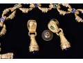 Franklin Mint The Sultan's Treasure 22K Gold Plated Necklace, Bracelet And Earrings Set