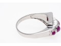 Artistic Platinum Synthetic Ruby And Star Ruby With Diamond Ring, Size 10.5