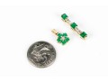 Two Petite 14K Emerald And Diamond Pendants