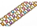 Colorful Multi-Stone Sterling Bracelet 
