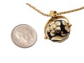 Dynamic 18K And 14K Gold Floral Roller Pendant Necklace