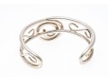 Sterling Open Scrollwork And Spiral Cuff Bracelet