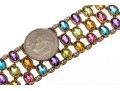Colorful Multi-Stone Sterling Bracelet 