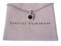 David Yurman Petite Albion Garnet Pave Diamond Pendant Necklace