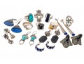 Lot Of Assorted Sterling, Silver Plate And Steel Jewelry Pieces