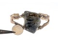 A.Cadman Sterling Silver Fabulous Hand Wrought Picture Jasper Cuff Bracelet