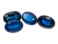 Loose Stones: Four Oval Faceted, Medium Blue Sapphires, 2.49 TCW