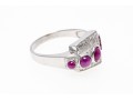 Artistic Platinum Synthetic Ruby And Star Ruby With Diamond Ring, Size 10.5