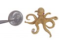 Playful 18k Yellow Gold Diamond Ruby Eyed Octopus Brooch