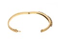 14k Yellow Gold Beautiful Hinged Sapphire Bangle Bracelet, App. 0.95 TCW