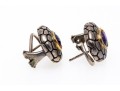 Textured Amethyst Set Sterling Silver Earrings