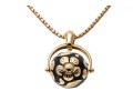 Dynamic 18K And 14K Gold Floral Roller Pendant Necklace
