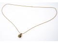 Dynamic 18K And 14K Gold Floral Roller Pendant Necklace