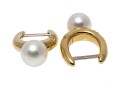 Mikimoto Lovely 18kyg Cultured Pearl Set Hoop Earrings, With Box