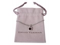David Yurman Petite Albion Garnet Pave Diamond Pendant Necklace