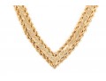 14K Herring Bone Chevron Chain Neckllace
